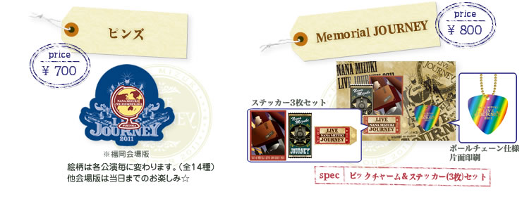 NANA MIZUKI LIVE JOURNEY 2011 GOODS INFORMATION