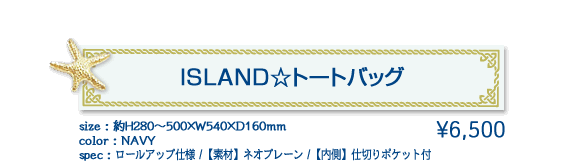 ISLAND☆トートバッグ