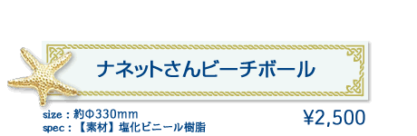 ナネットさんビーチボール